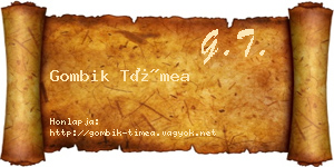 Gombik Tímea névjegykártya